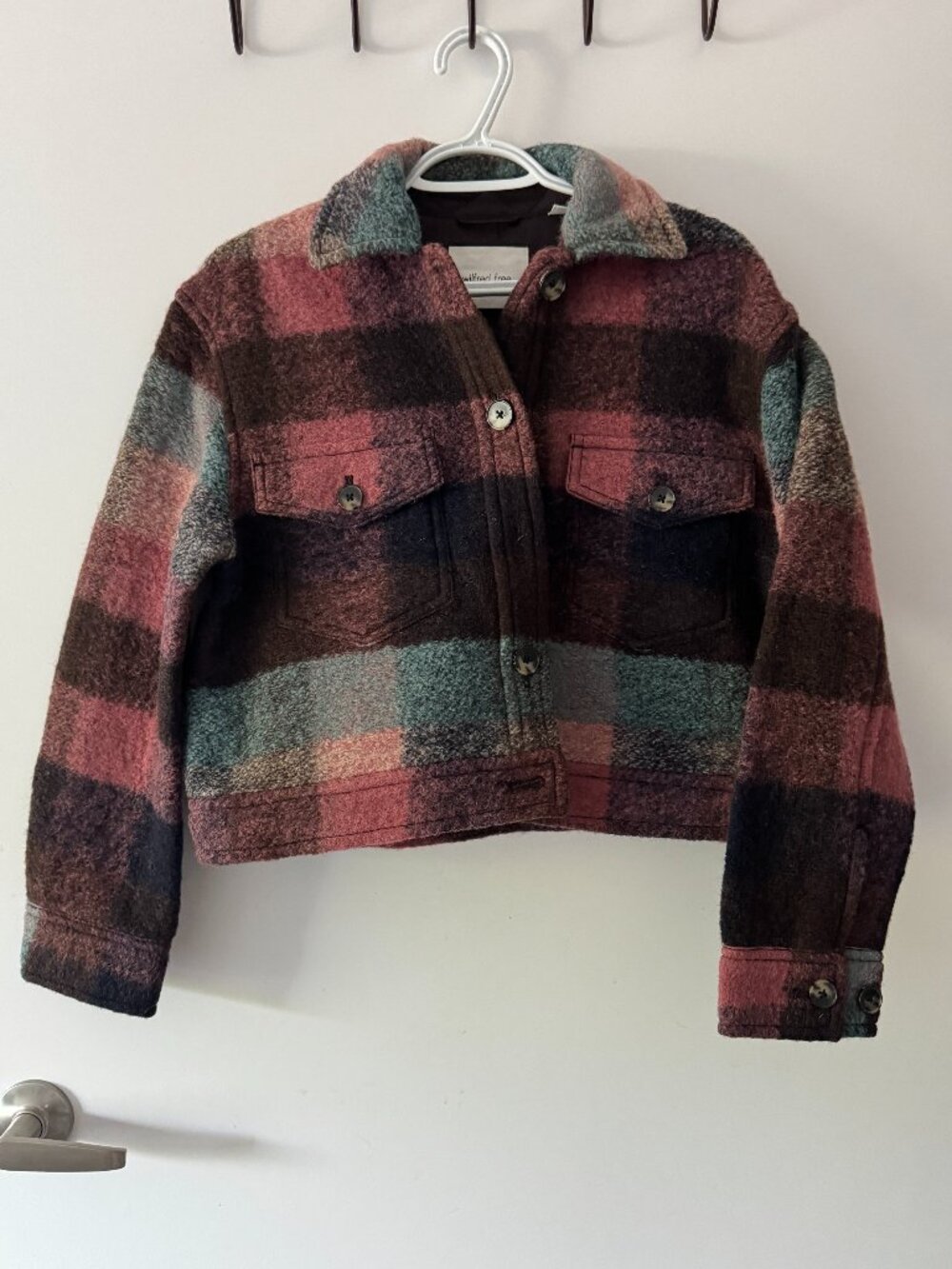 Wilfred Free Plaid Cropped Jacket XS/S